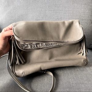 BP Faux Leather Crossbody Bag | Gray & Gold